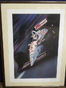 A Limited Edition Print by Gavin MacCleod No. 24/1000 signed to bottom right depicting a Formula