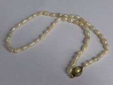 Lady`s Freshwater Pearl Necklace, approx 40 cms