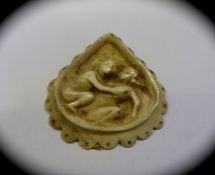 Antique Ivory Pendant, depicting scenes from the Karma Sutra, believed to be worn by Concubines in