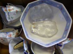 Part Shelley Tea Service comprising six cups, six saucers, milk jug together with Masons Ironstone