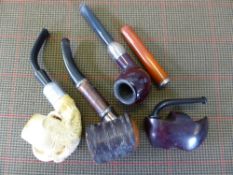 A Miscellaneous Collection of Pipes, including a French Rott, a pipe in the form of a clog, a