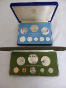 Collection of misc Silver Proof Commonwealth Coin Set, including Trinidad and Tobago 8 coin set,