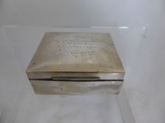 A silver dog show presentation cigarette box, London 1905, mm W C.