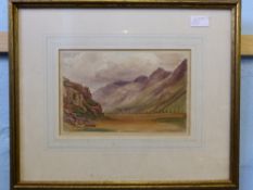 Philip Van Dyck Browne 1801 - 1868 - a watercolour entitled "" Near Llanberis "", framed and