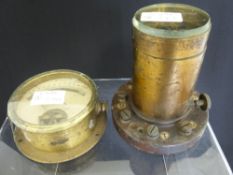 A vintage ship`s ammeter together with a G P O ammeter (2)