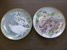 Twelve Franklin Mint Plates, limited edition `Game Birds of the World` artist Basil Ede.