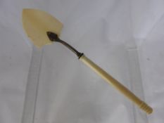 Ivory Miniature Shovel possibly Masonic.