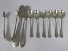 Set of six solid silver rat tailed coffee spoons, dated 1916 / 17, mm Thomas Bradbury & Sons Ltd.