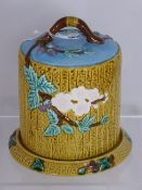 Continental Majolica Stilton Dish and Cover, with floral design.
