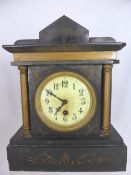 Victorian Slate Mantle Clock, with numeric dial.