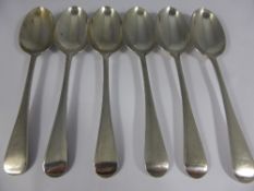 Six solid silver tablespoons, London hallmarked, dated 1931 / 32, mm Goldsmith & Silversmith Co.,