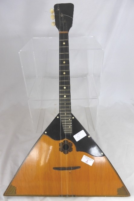 Vintage Russian Folk Stringed Balalaika.