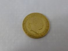 George III 1817 Laureate Right Head Gold Sovereign, reverse St George and the Dragon, good