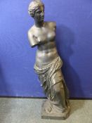 Cast Bronze Figure of `Venus` stamped with the foundry mark to base `Societe des Bronzes de Paris`