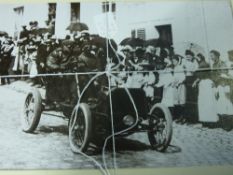 Fourteen Vintage Black and White Prints, depicting Motor Racing.