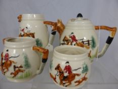 A Part England P.P.C. Tea Set including Tea Port, Milk Jug, Butter Dish and 2 Sugar Bowls