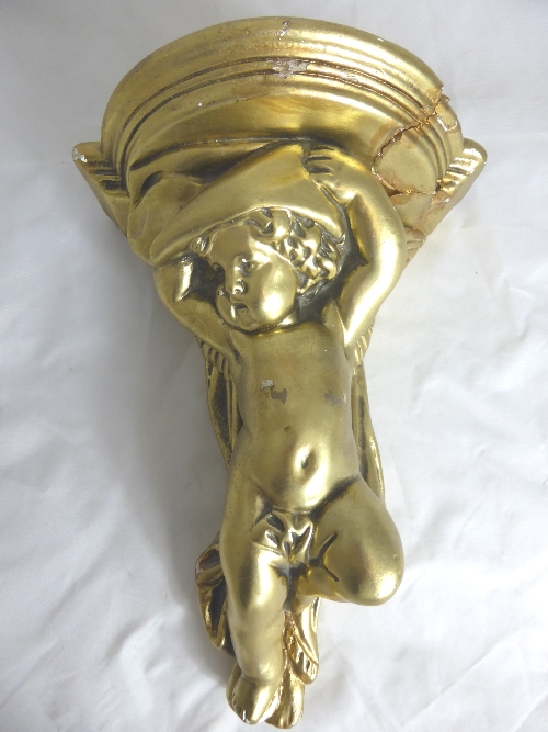 Plaster Wall Sconces, the wall sconces in the form of Cherubs (waf) together with a bevelled
