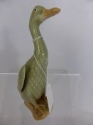 A Celadon Green Chinese Pottery Figure of a Goose impressed mark to base approx. 16 cms.