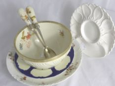 Miscellaneous Porcelain including two Maison Racott A Liel Meat Platters, English Porcelain Salad