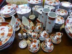 A large Porcelain Breakfast Set YT "Rose Medallion" comprising Tea Pot, Sugar Bowl, Milk Jug, 12 Tea