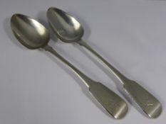 Two George III solid silver serving spoons, London hallmarked, dated 1811 / 12, mm Stephen Adams II,