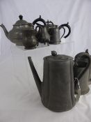 A miscellaneous collection of Pewter including a coffee pot (5 John Nodder & Sons Sheffield 073),