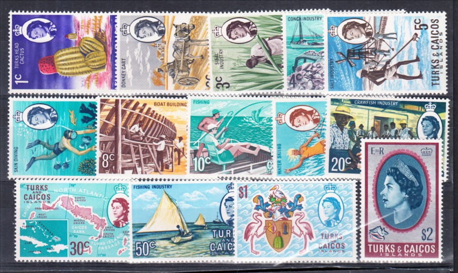 British C/W QEII defin sets: St Lucia 1953, Tanzania 1967, Trinidad 1960, 1976, Turks 1971. STC £