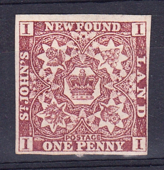 1861-64 1d chocolate-brown unused, 4 margins. SG 16 Cat £350