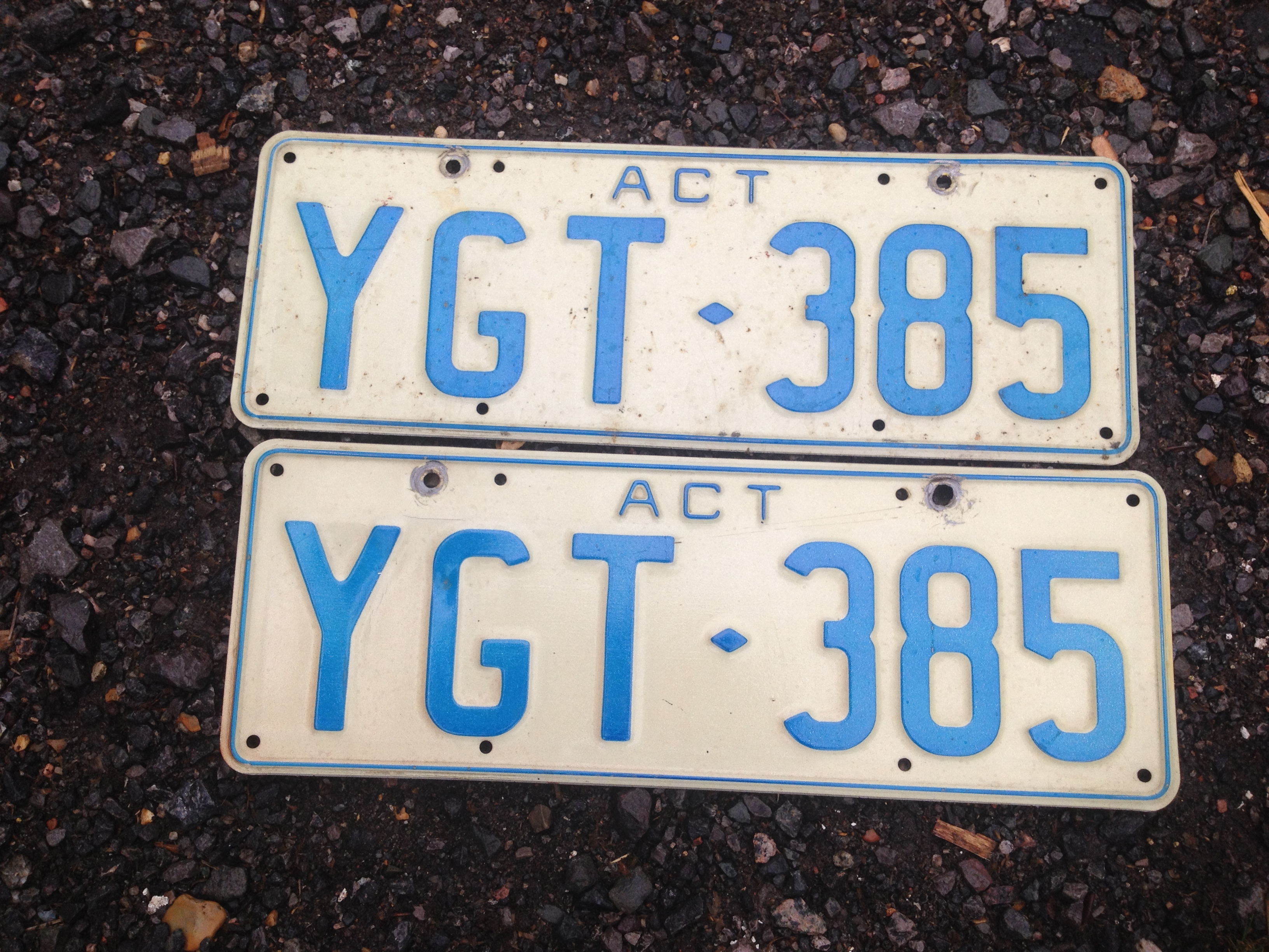 Pair of Number Plates