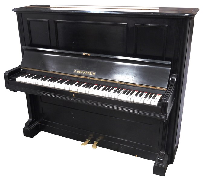 Bechstein Serial No. 57049 A Model 8 upright piano in a re-polished ebonised case