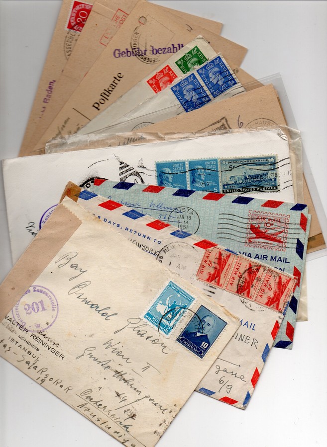 Military History 1947 ? 1953 group of censored mail, mainly to Austria, various origins inc USA,