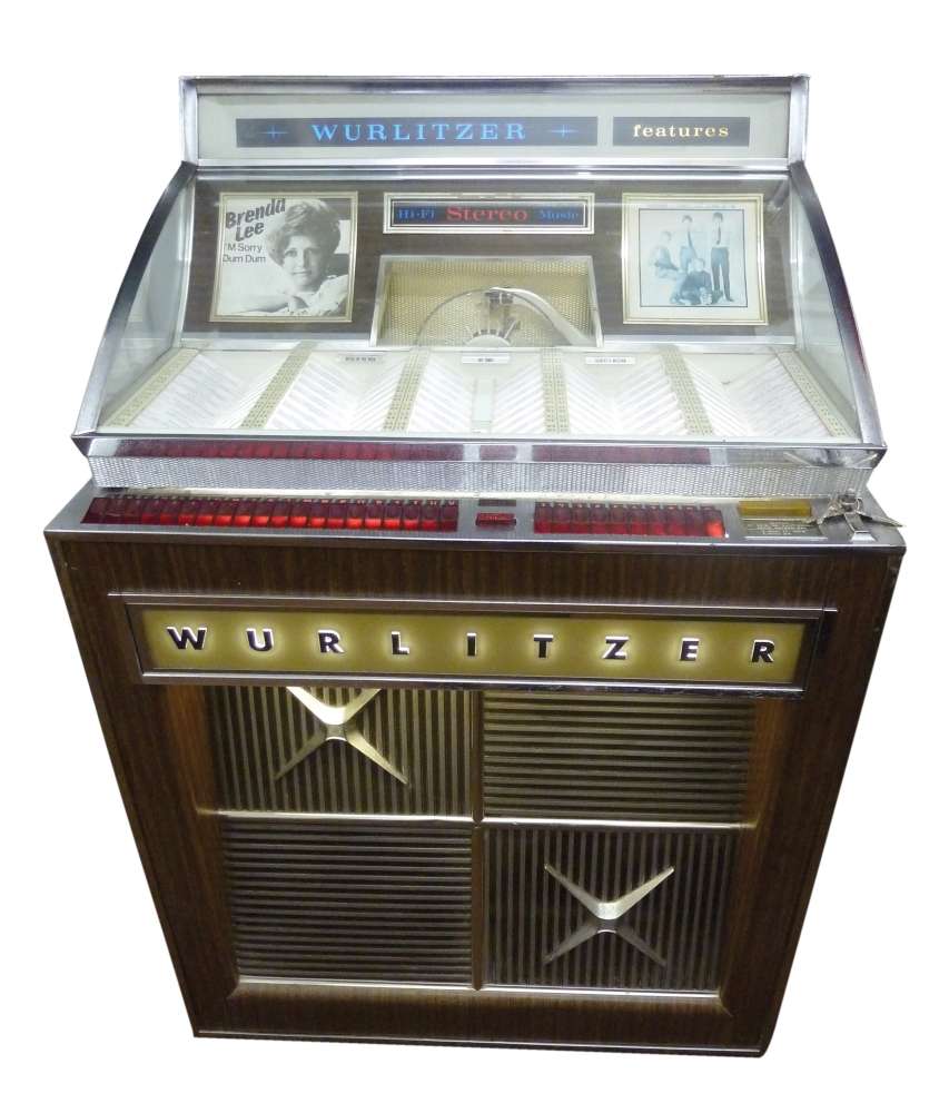 Wurlitzer Juke box 2900 series (1965) to include a selection of 100 seven singles installed, the