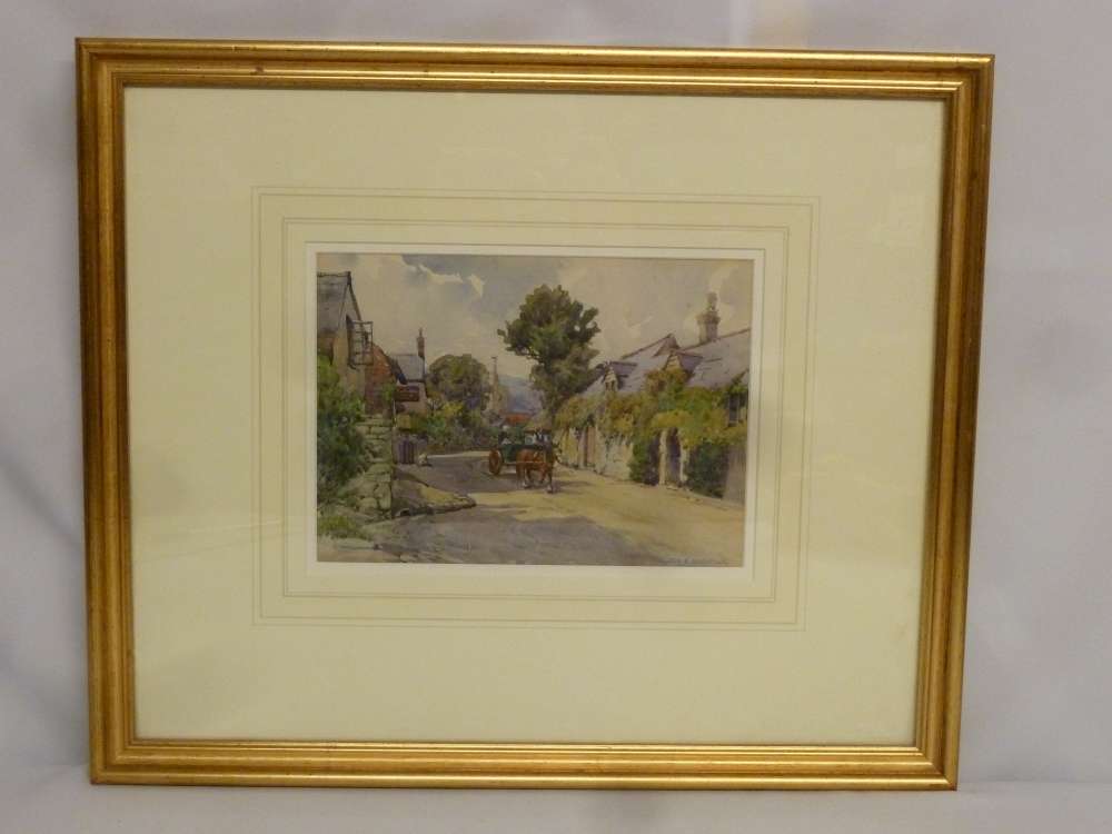 Edith Andrews watercolour Nitton Village, Isle of Wight - 17 x 23.5cm