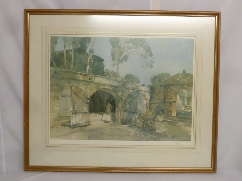 Russell Flint limited edition print 660/850, numbered and stamped - 47.5 x 46.5cm
