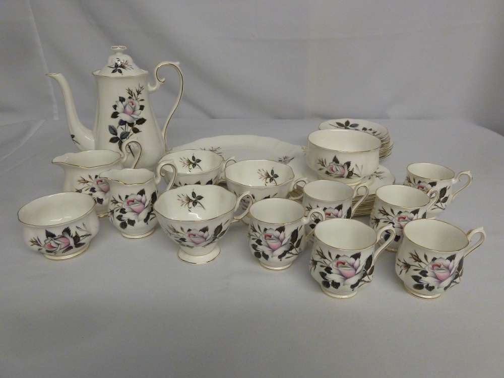 Royal Albert Queens Messenger tea and coffee set to include teapot, milk jug, sugar bowl, cups and
