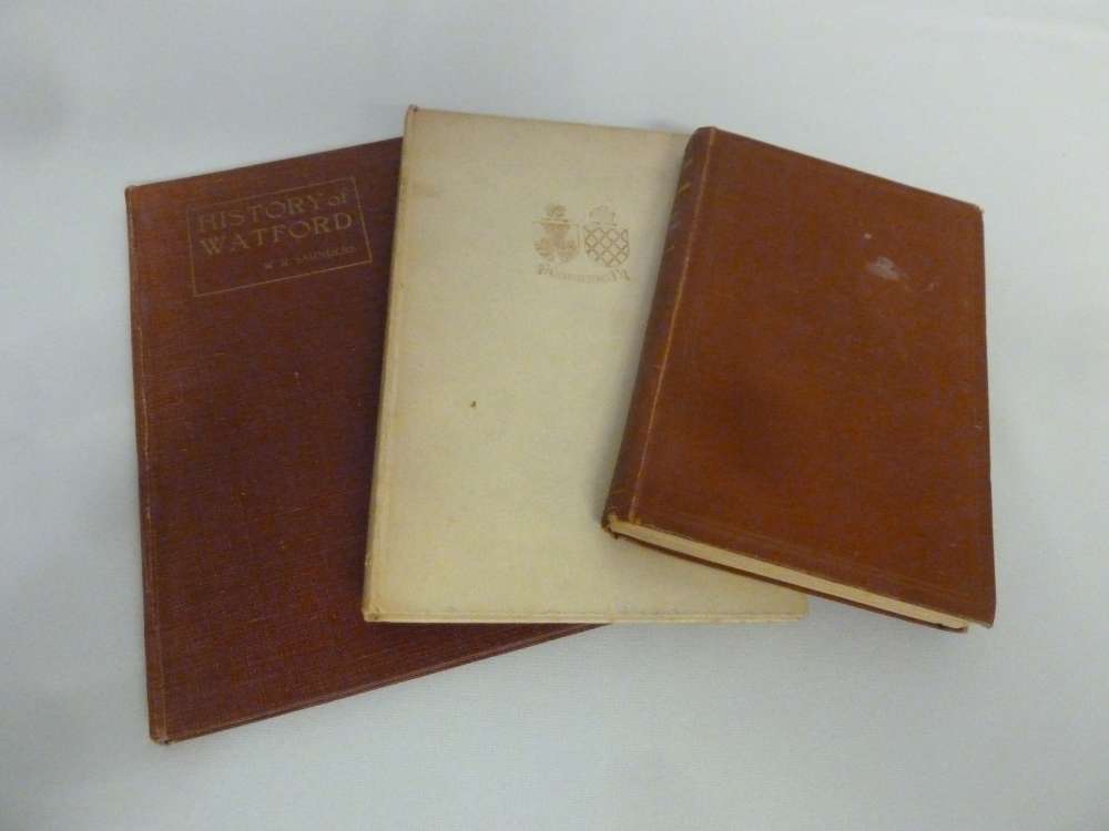 Three hardbound books on Watford circa pre 1940