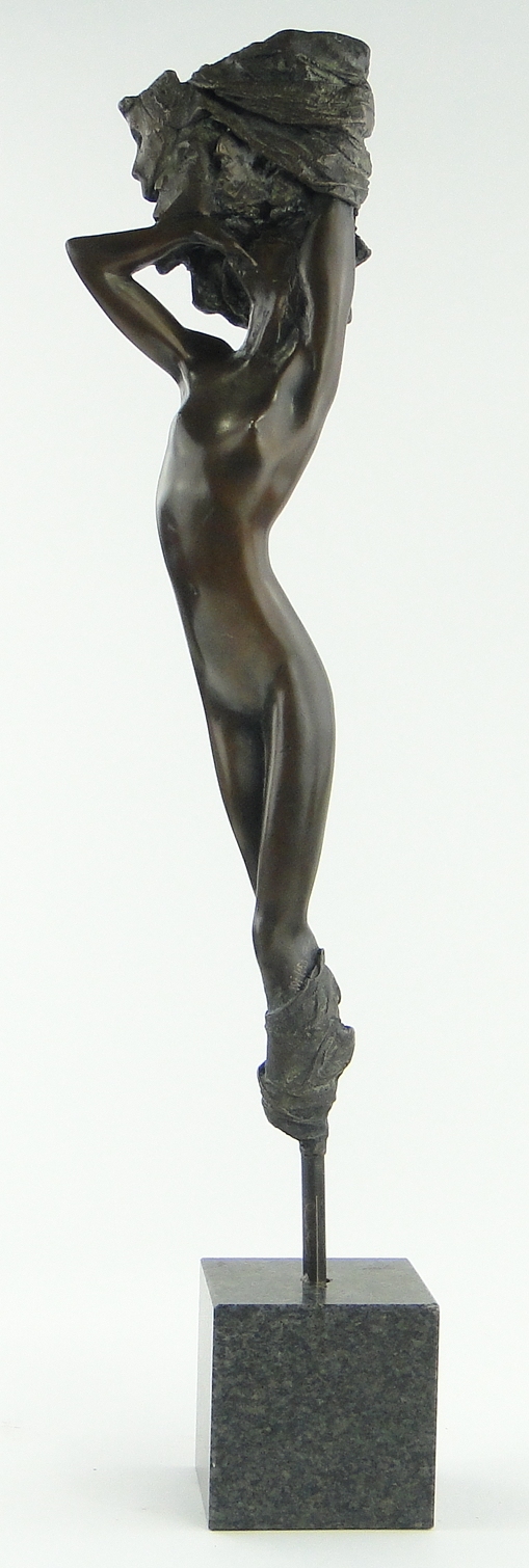 Jurgen Gorg (German, born 1951)
bronze, naked figure, signed, no. 107/150, on marble plinth,