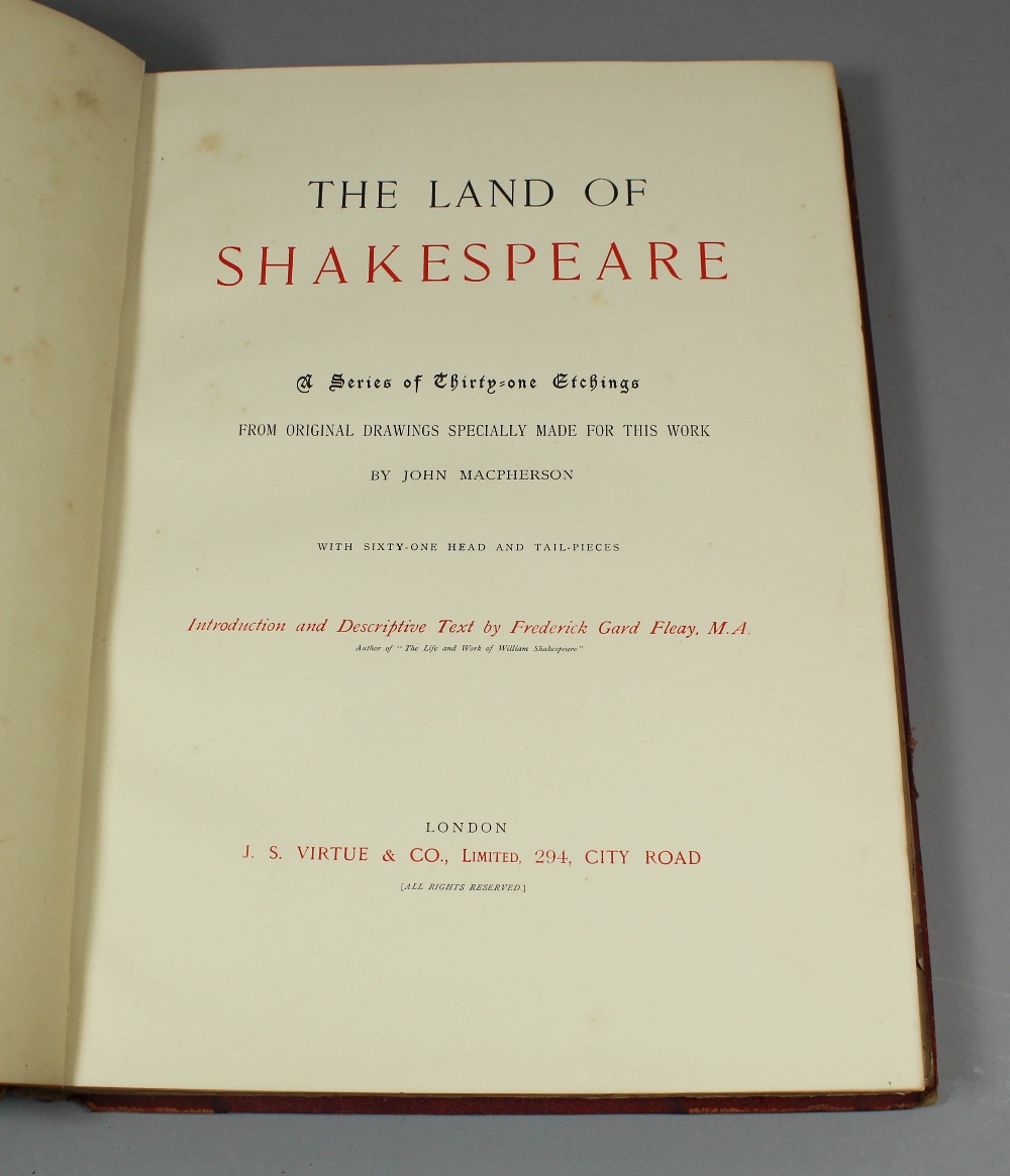 "The Land of Shakespeare - A Series of Thirty-one Etchings by John MacPherson", with introduction