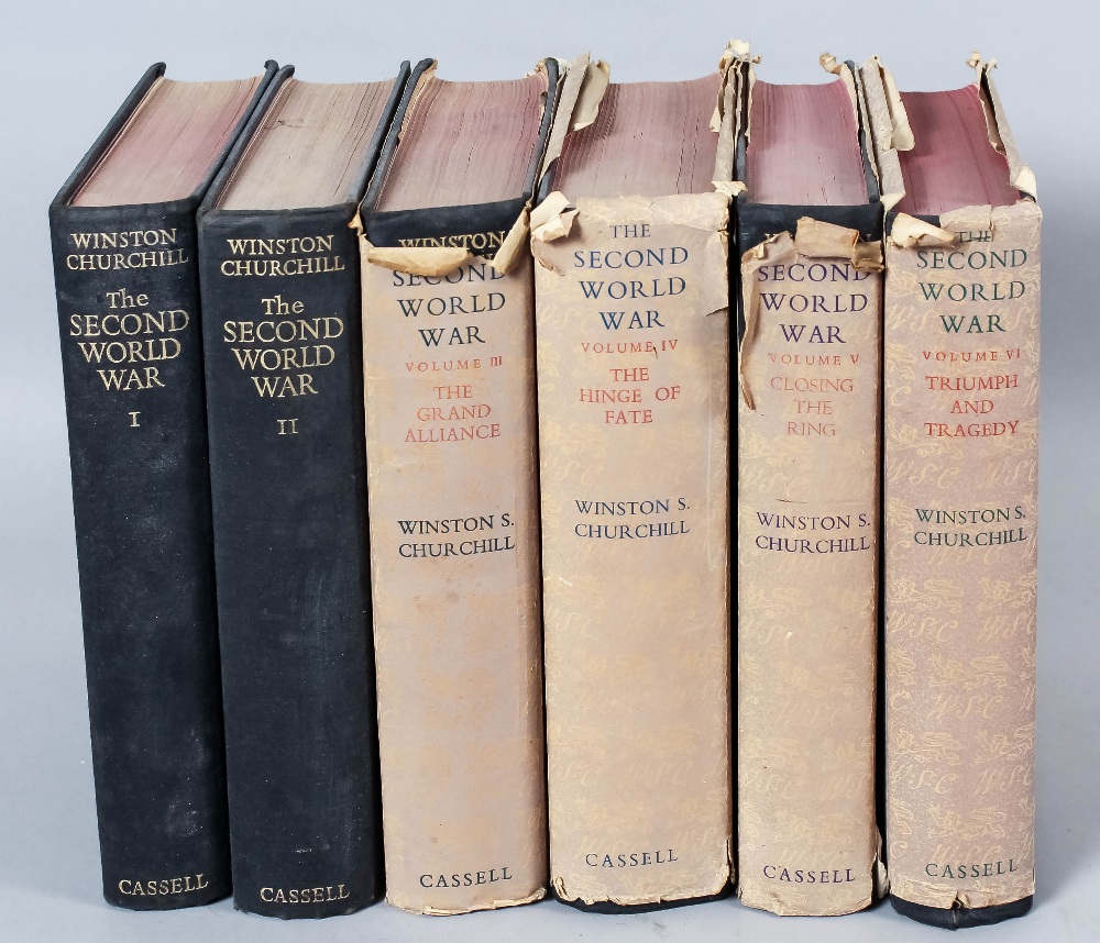 Winston S. Churchill - "The Second World War", published by Cassell & Co Ltd, 1948 (six volumes -