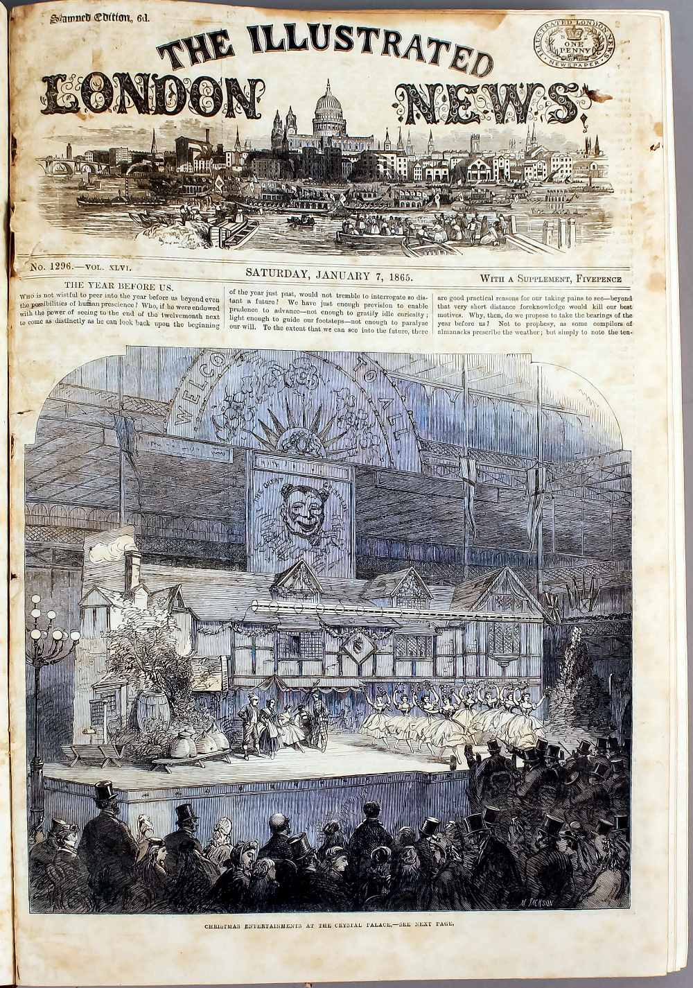 "The Illustrated London News", volumes 46-55, printed and published by George C. Leighton (five