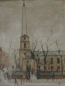 ?L.S. LOWRY (1887-1976) ARTIST SIGNED LIMITED EDITION PRINT ""St. Luke`s Church"" Signed, 688/850