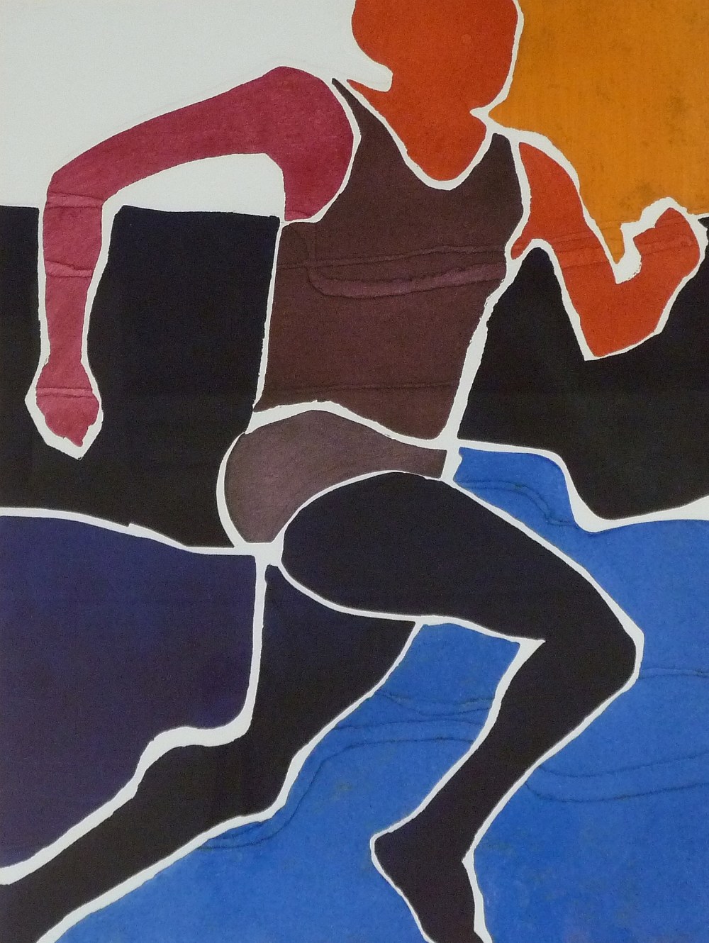 N. SWIOUL (TWENTIETH CENTURY) ARTIST SIGNED SILKSCREEN PRINT ""Runner II"" Signed and dated 1973 29