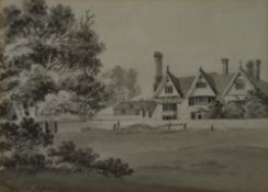 PAUL SANDBY MUNN (1773-1845) MONOCHROME WATERCOLOUR DRAWING ""Bickwall Northiam, Sussex 1807""