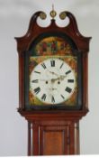 AN EARLY NINETEENTH CENTURY FIGURED MAHOGANY LONGCASE CLOCK, signed Jas Williamson, Dundee, the