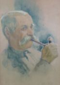 N. CHAPMAN WATERCOLOUR DRAWING  Portrait of a boy signed  9 1/4"" x 6"" (23.5cm x 15cm)  PEIS PILES