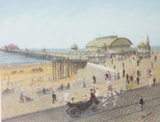 TOM DODSON ARTIST SIGNED COLOUR PRINT  `Victoria Pier` an edition of 830, signed in pencil and
