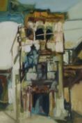 BRITISH SCHOOL (MODERN)  OIL PAINTING ON CANVAS ""The Dragon`s House"" Unsigned 40"" x 27"" (101.