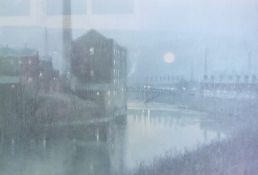 BOB RICHARDSON (1928-2005) PAIR OF ARTIST SIGNED LIMITED EDITION COLOUR PRINTS Moonlit canal scenes