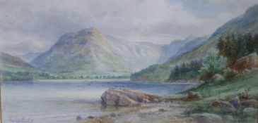 RALPH MORLEY (EARLY TWENTIETH CENTURY) PAIR OF WATERCOLOUR DRAWINGS ""Long Crag, Ullswater"" And ""