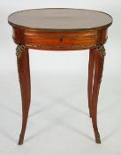 LATE NINETEENTH CENTURY FRENCH KINGWOOD MARQUETRY INLAID AND GILT METAL MOUNTED OCCASIONAL/WRITING